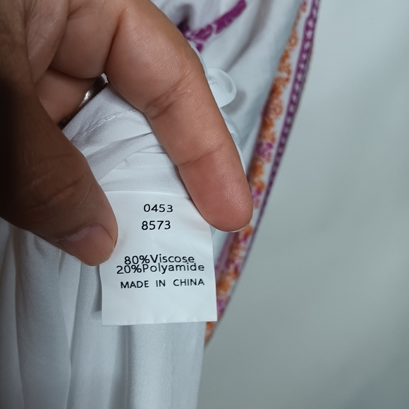 Chic White and Purple Maxi Dress - Picture 10 of 11